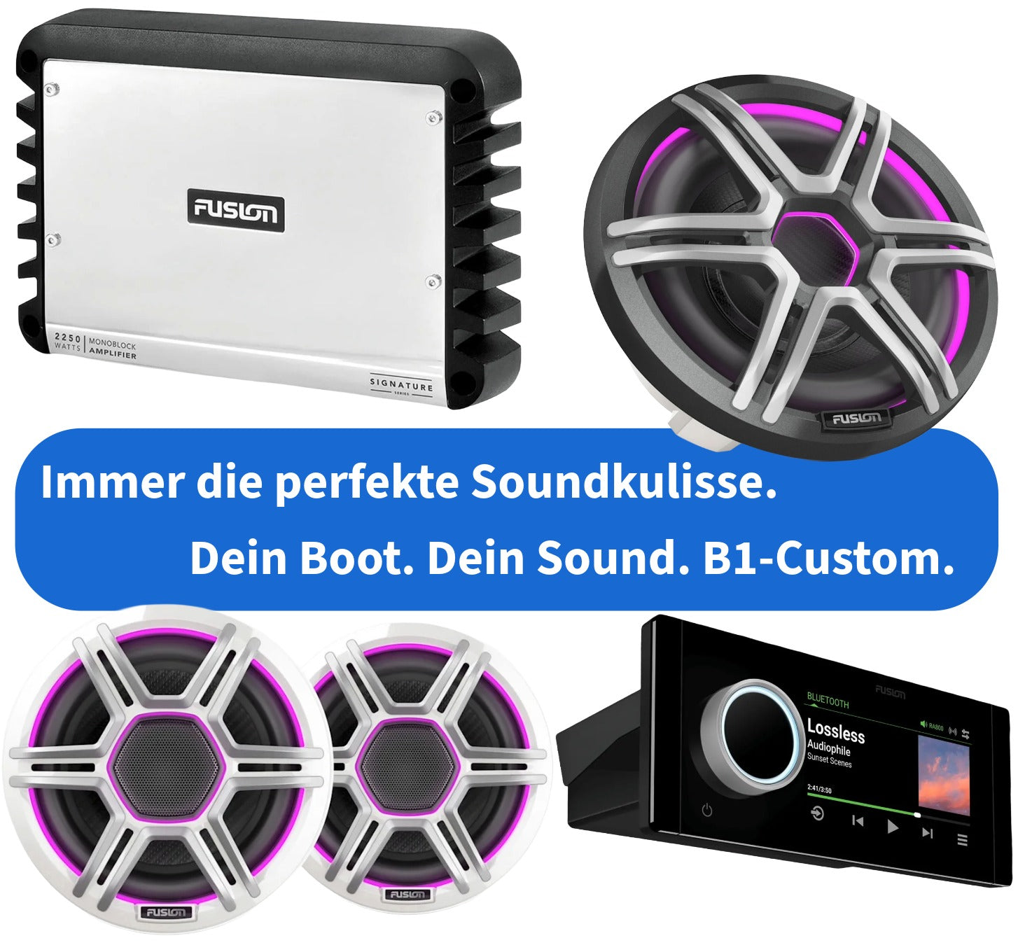 B1-Custom Audiosetup-1 Radio MS-RA800 - Signature Verstärker - Apollo Speaker 6,5 - Apollo Sub 10