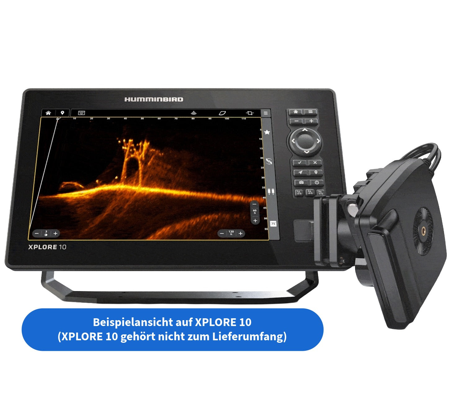 HUMMINBIRD MEGA LIVE 2 Geber mit Klemmhalterung