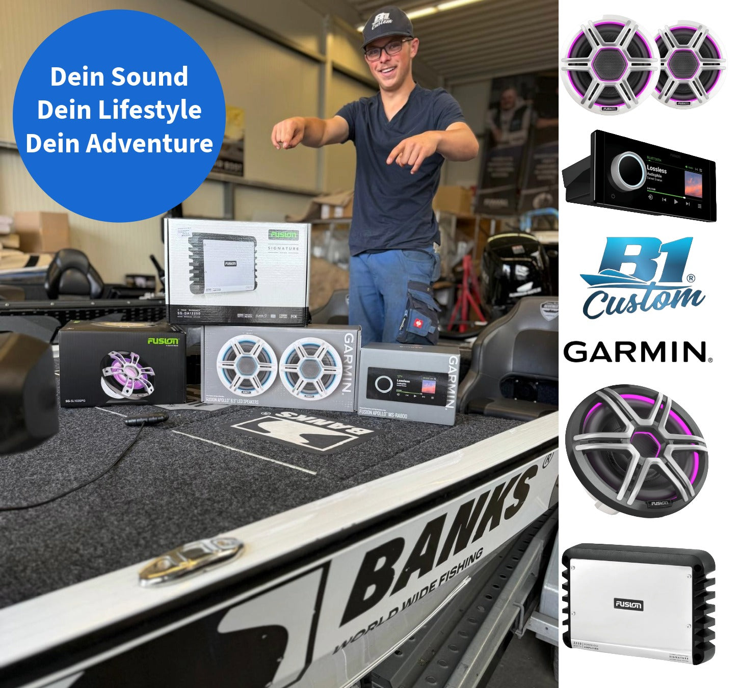 B1-Custom Audiosetup-1 Radio MS-RA800 - Signature Verstärker - Apollo Speaker 6,5 - Apollo Sub 10